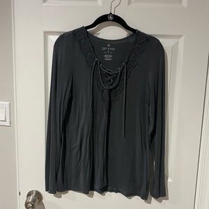 Dark grey soft and sexy American eagle long sleeve size medium